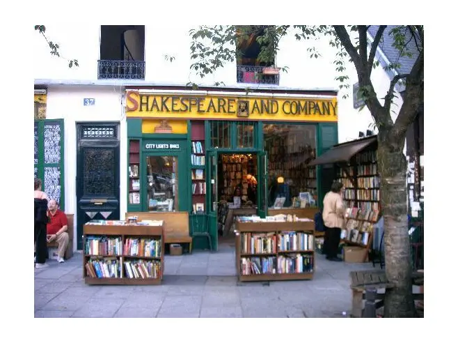 A shakespeare and company bookstore in paris.