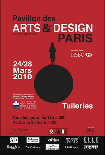 A poster of the paris international art and design fair.