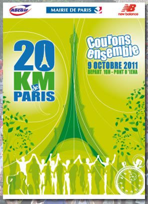 A poster of the 2 0 km paris event